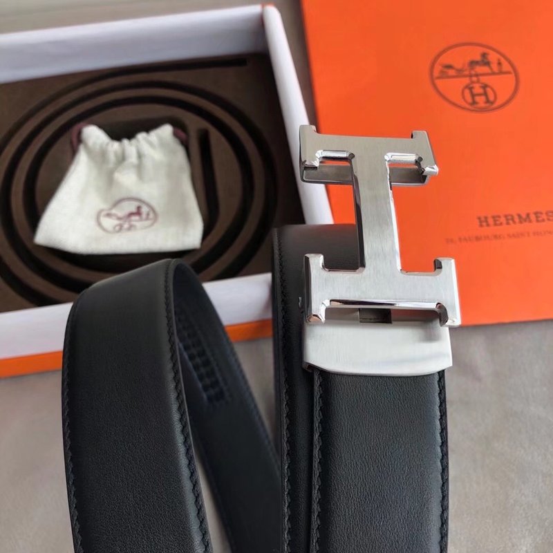 에르메스 35mm 블랙 H 버클 자동 벨트 001-177203