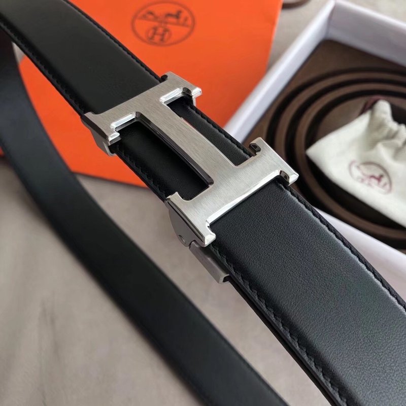 에르메스 35mm 블랙 H 버클 자동 벨트 001-177203