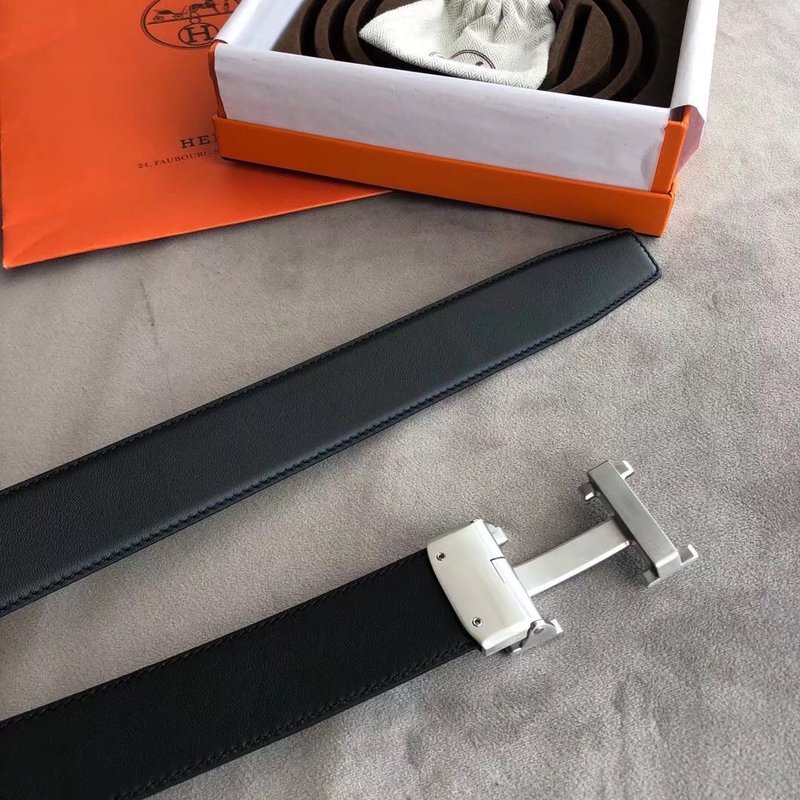 에르메스 35mm 블랙 H 버클 자동 벨트 001-177203