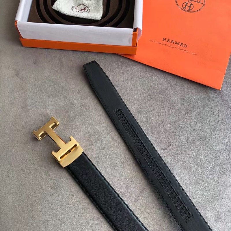 에르메스 35mm 블랙 H 버클 자동 벨트 001-177204