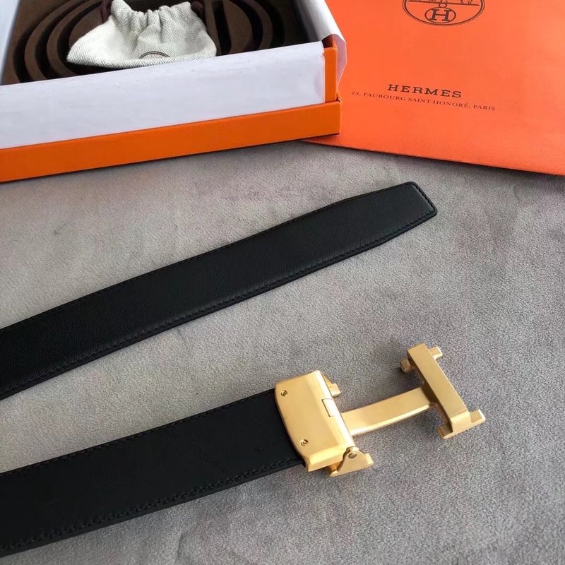 에르메스 35mm 블랙 H 버클 자동 벨트 001-177204