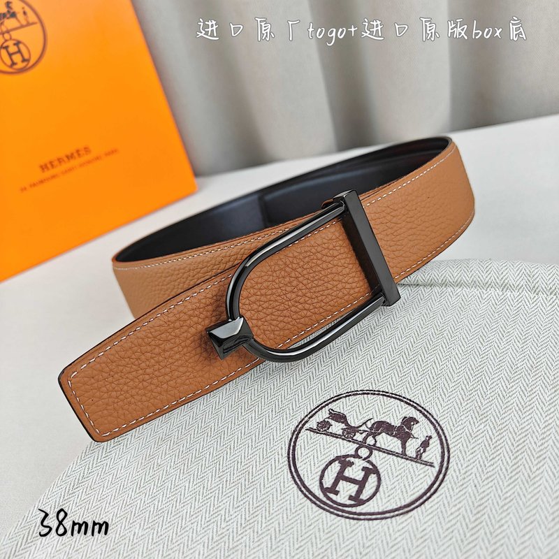 에르메스 쌍두 벨트 토고 가죽 38mm 001-177206