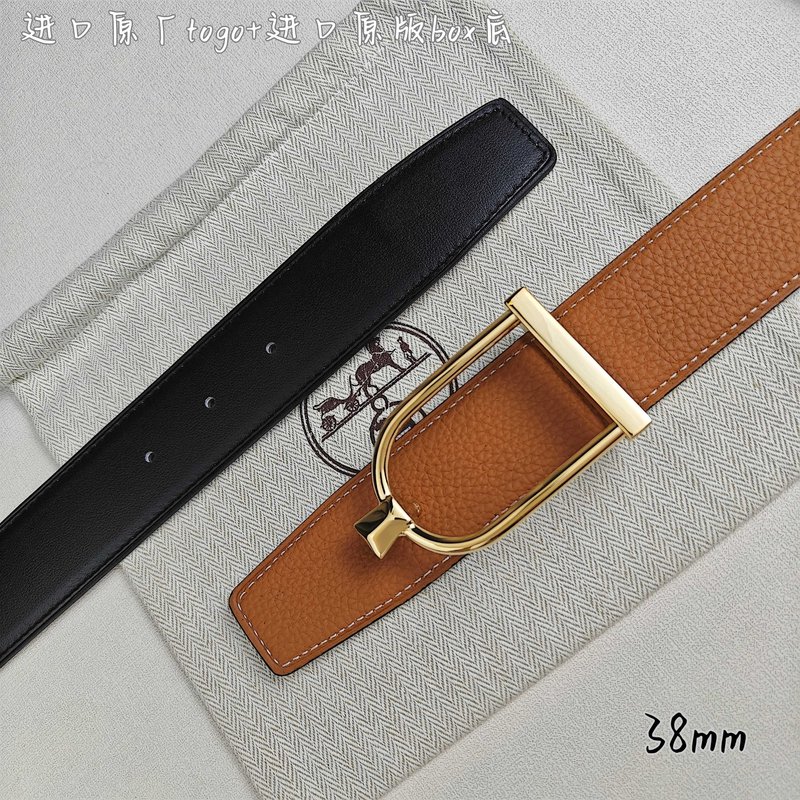 에르메스 쌍두 벨트 토고 가죽 38mm 001-177206