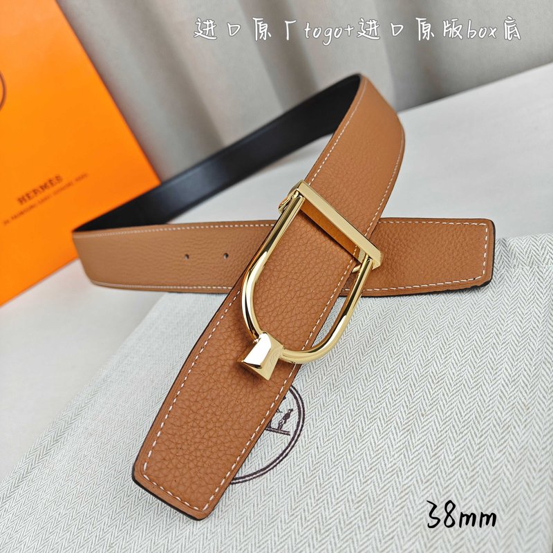 에르메스 쌍두 벨트 토고 가죽 38mm 001-177206