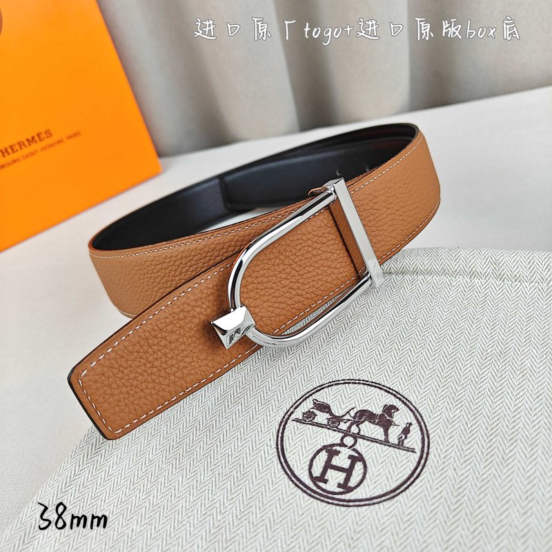 에르메스 쌍두 벨트 토고 가죽 38mm 001-177206