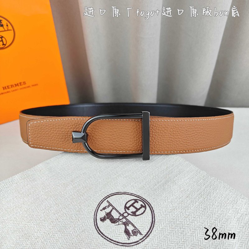 에르메스 쌍두 벨트 토고 가죽 38mm 001-177206