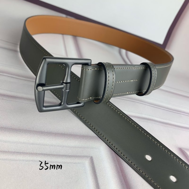 에르메스 그레이 핀 버클 벨트 35mm 수입 소 가죽 001-177220