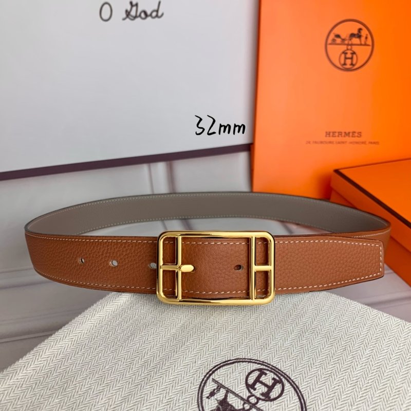에르메스 양면 리치 그레인 핀 버클 벨트 32mm 001-177249