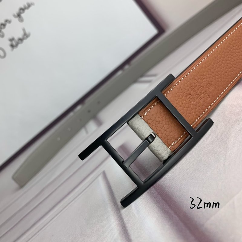 에르메스 양면 리치 그레인 핀 버클 벨트 32mm 001-177255