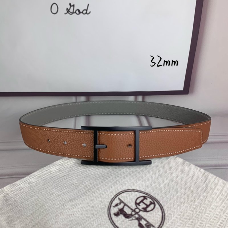에르메스 양면 리치 그레인 핀 버클 벨트 32mm 001-177255