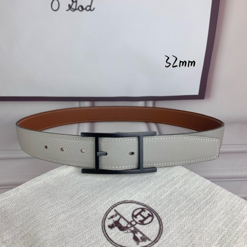 에르메스 양면 리치 그레인 핀 버클 벨트 32mm 001-177255