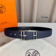 에르메스 네이비 리치 그레인 양면 핀 버클 벨트 001-177262