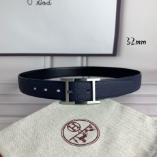 에르메스 양면 핀 버클 가죽 벨트 네이비 블랙 001-177278