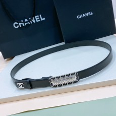 샤넬 라인스톤 송아지 가죽 벨트 001-177338