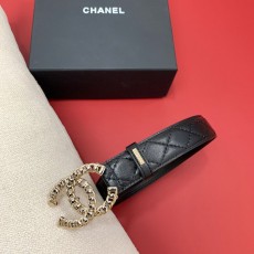 샤넬 24C 양피 퀼팅 체인 벨트 001-177356