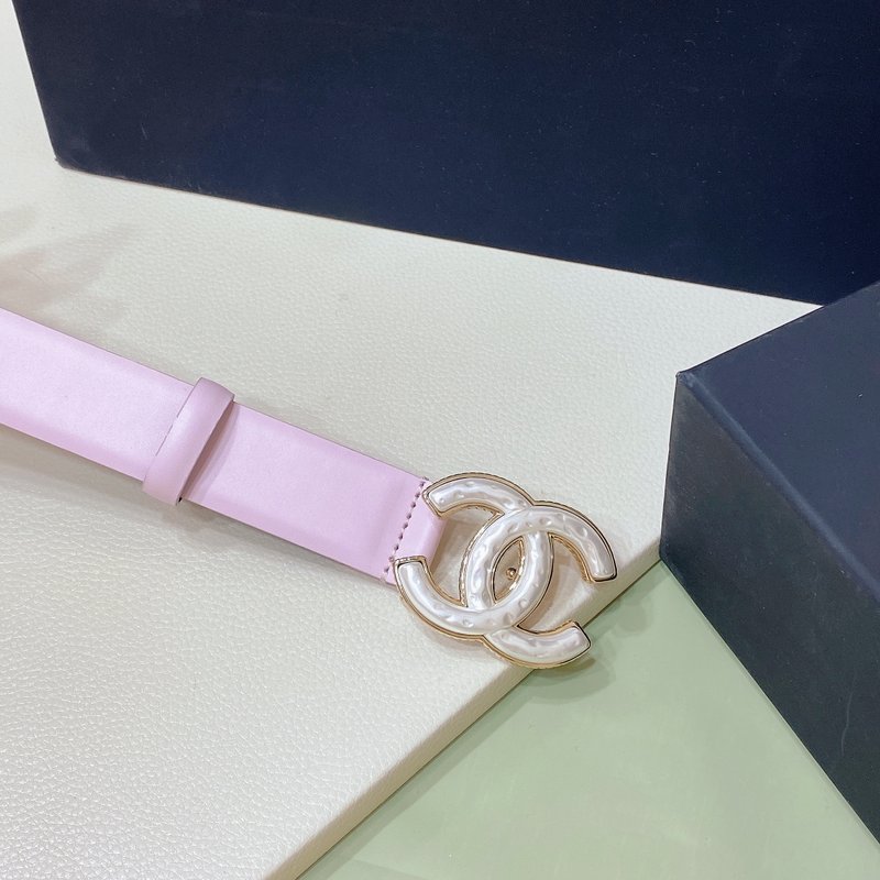 샤넬 23P 수지 CC 송아지 가죽 벨트 001-177379