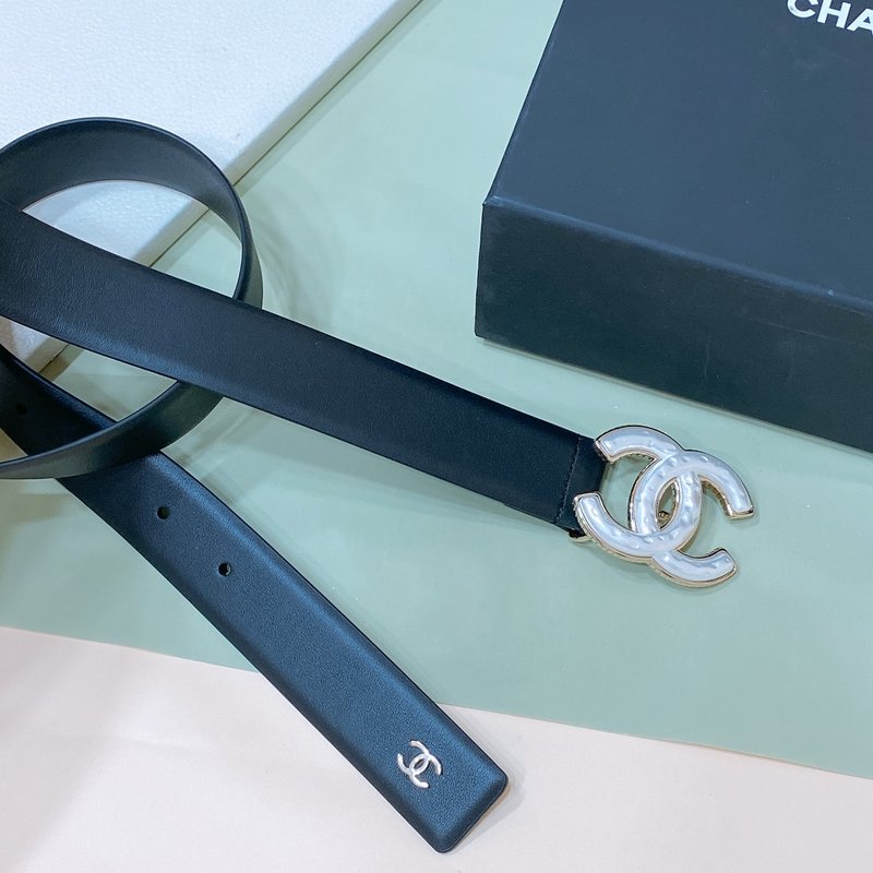 샤넬 CC 레진 버클 블랙 벨트 001-177381