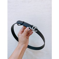 샤넬 23 시즌 진주 라인스톤 CC 버클 가죽 벨트 001-177403