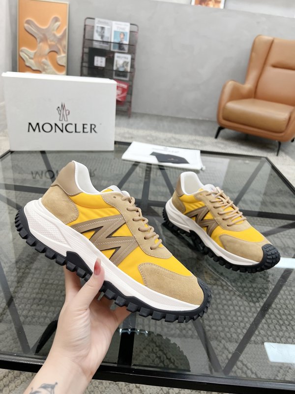 몬클레르 이탈리아 가죽 캔버스 운동화 001-177664