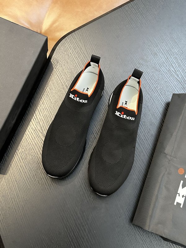 Kiton 남성 니트 소재 운동화 001-177823