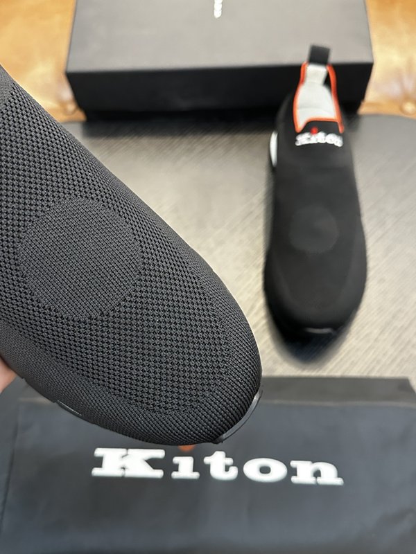 Kiton 남성 니트 소재 운동화 001-177823