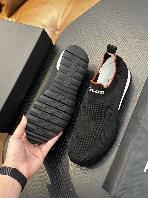 Kiton 남성 니트 소재 운동화 001-177823