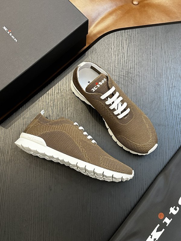 Kiton 남성 니트 소재 운동화 001-177839