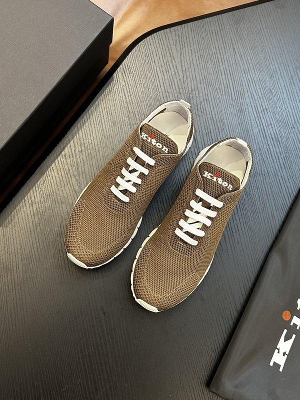 Kiton 남성 니트 소재 운동화 001-177839