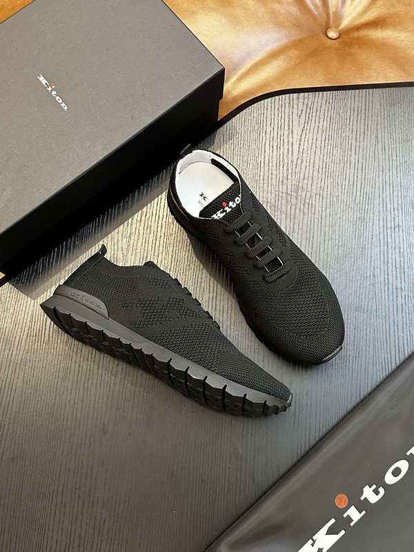 Kiton 남성 니트 소재 운동화 001-177842