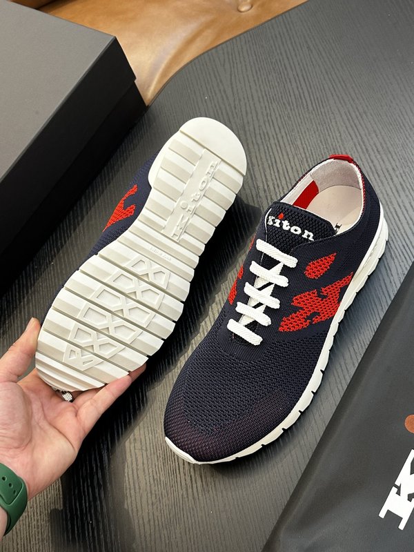 Kiton 남성 니트 소재 운동화 001-177844