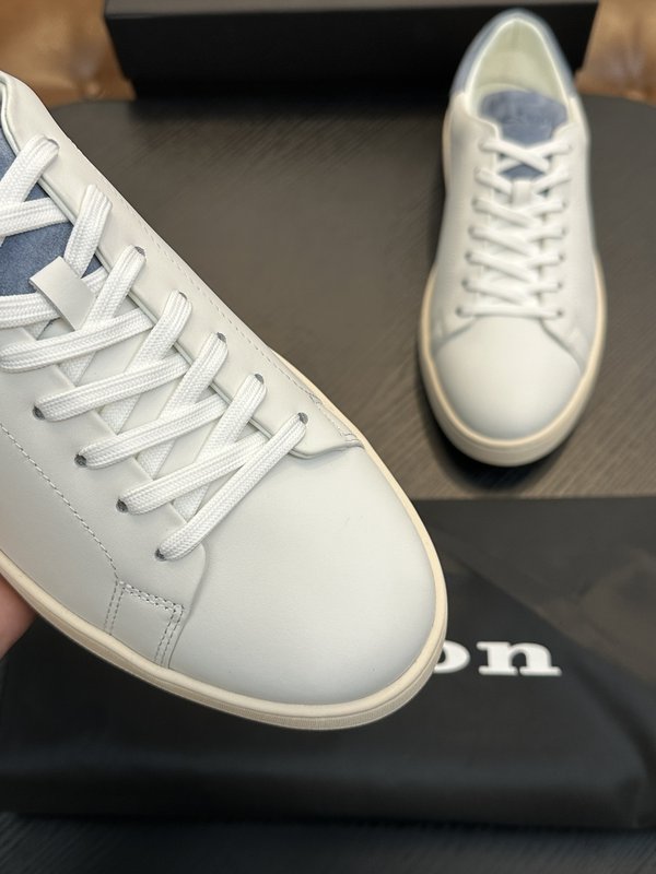 Kiton 남성 송아지 가죽 스니커즈 001-177849