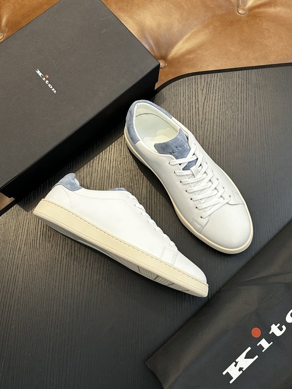Kiton 남성 송아지 가죽 스니커즈 001-177849