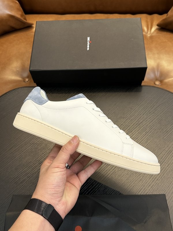 Kiton 남성 송아지 가죽 스니커즈 001-177849