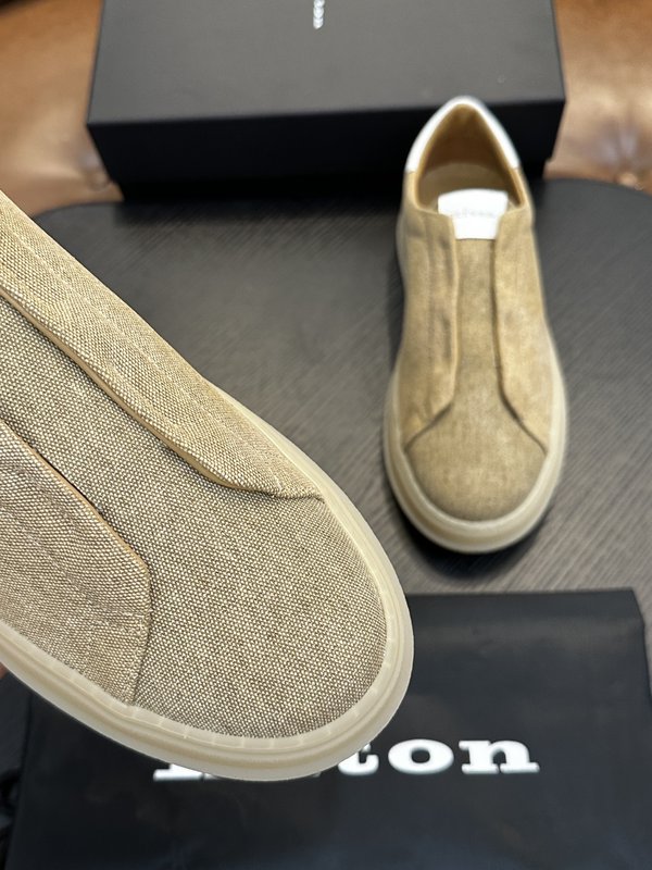 Kiton 남성 소가죽 스니커즈 001-177854