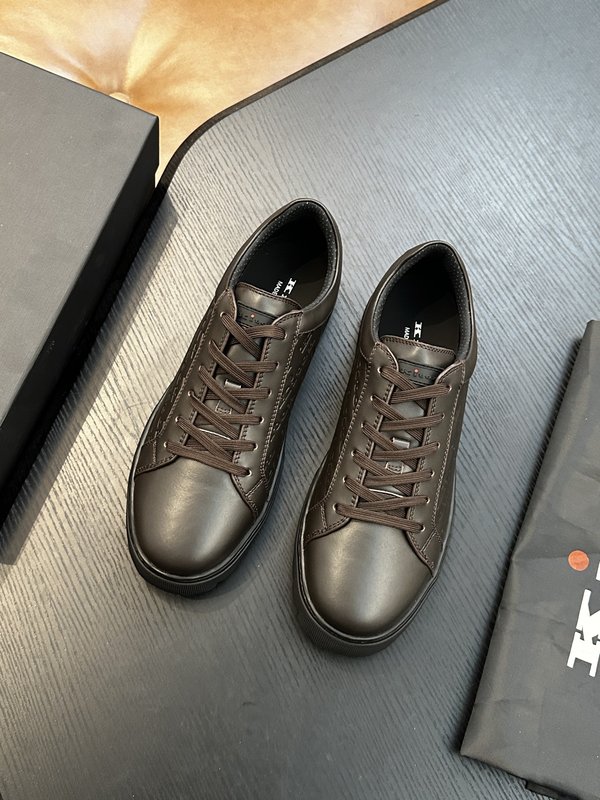 Kiton 남성 송아지 가죽 스니커즈 001-177870