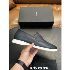 Kiton 남성 송아지 가죽 스니커즈 001-177873