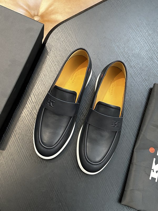 Kiton 남성 송아지 가죽 스니커즈 001-177873