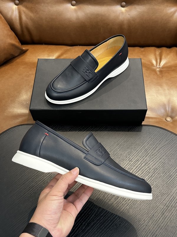 Kiton 남성 송아지 가죽 스니커즈 001-177873