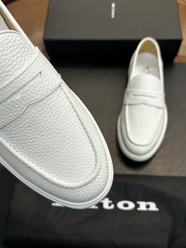 Kiton 남성 송아지 가죽 스니커즈 001-177891