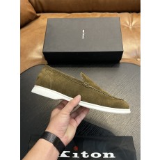 Kiton 남성 송아지 가죽 스니커즈 001-177892