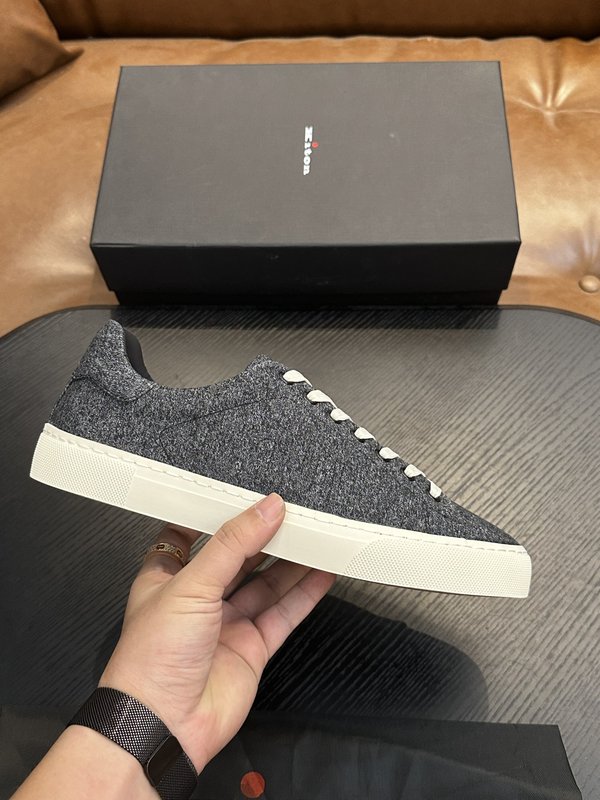 Kiton 남성 가죽 럭셔리 스니커즈 운동화 001-177902
