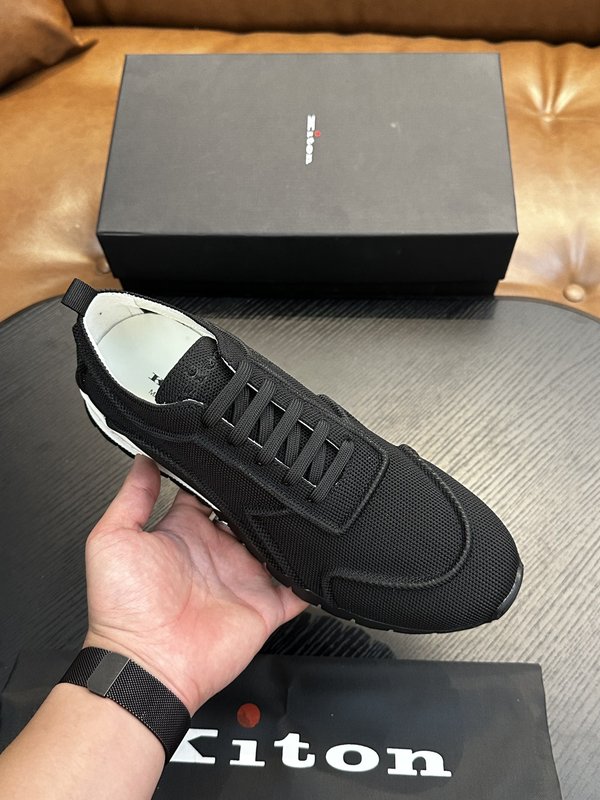 Kiton 남성 니트 소재 운동화 001-177912