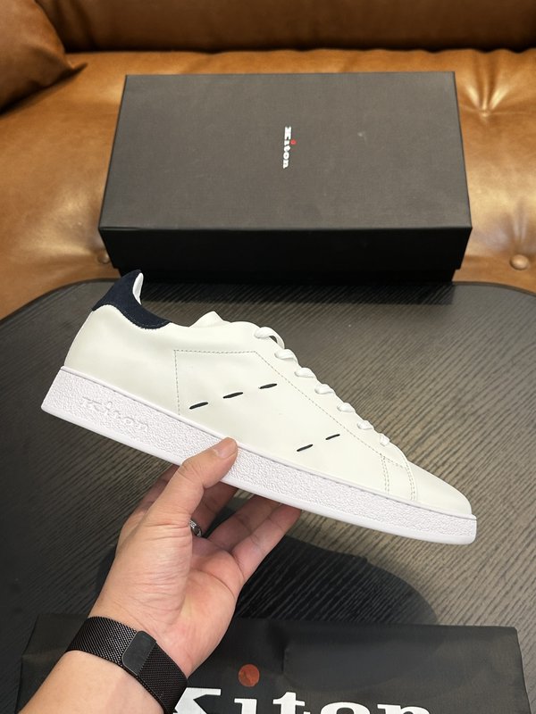 Kiton 남성 송아지 가죽 운동화 001-177934
