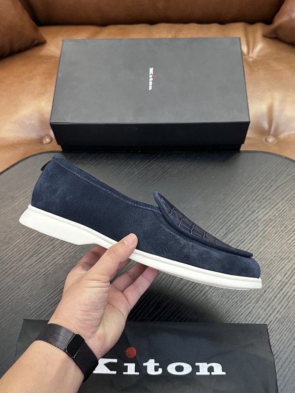 Kiton 남성 고급 소가죽 운동화 001-177943