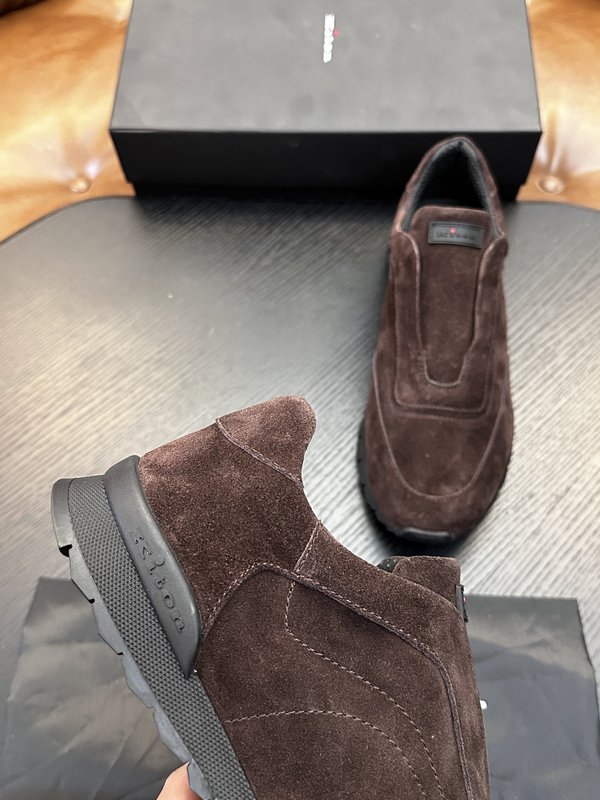 Kiton 남성 송아지 가죽 스니커즈 001-177947