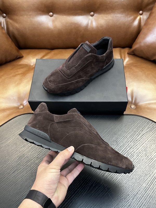 Kiton 남성 송아지 가죽 스니커즈 001-177947
