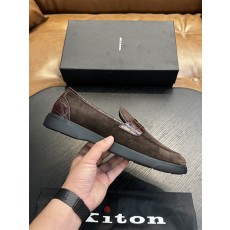 Kiton 남성 소가죽 운동화 001-177958