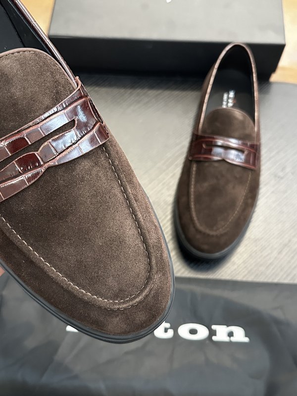 Kiton 남성 소가죽 운동화 001-177958