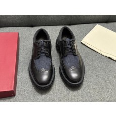 페라가모 새로운 두꺼운 바닥 로고 더비 캐주얼 신발 001-177999