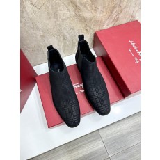 페라가모 남성 첼시 부츠 소 가죽 001-178204